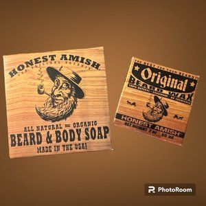 Honest Amish Set~ Soap & 2 oz Beard Wax~ ORIGINAL Scent (WB)